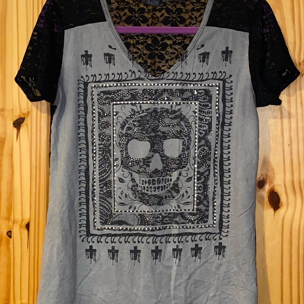 Skull bling shirt